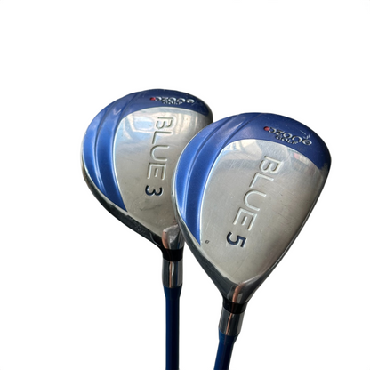 Ozone Golf Blue 5 - hoved forfra med BLUE 5 og Ozone Golf logo