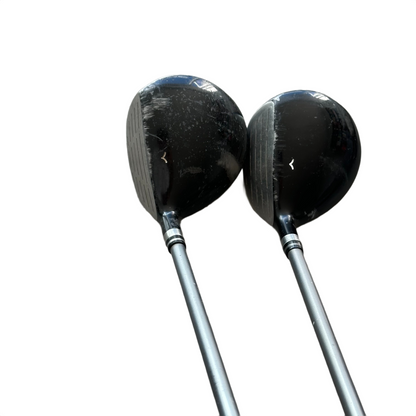 Wilson Staff Luxe 3 WOOD 18 loft og 7 WOOD 26 loft - face forfra med LUXE Wilson Staff gravering