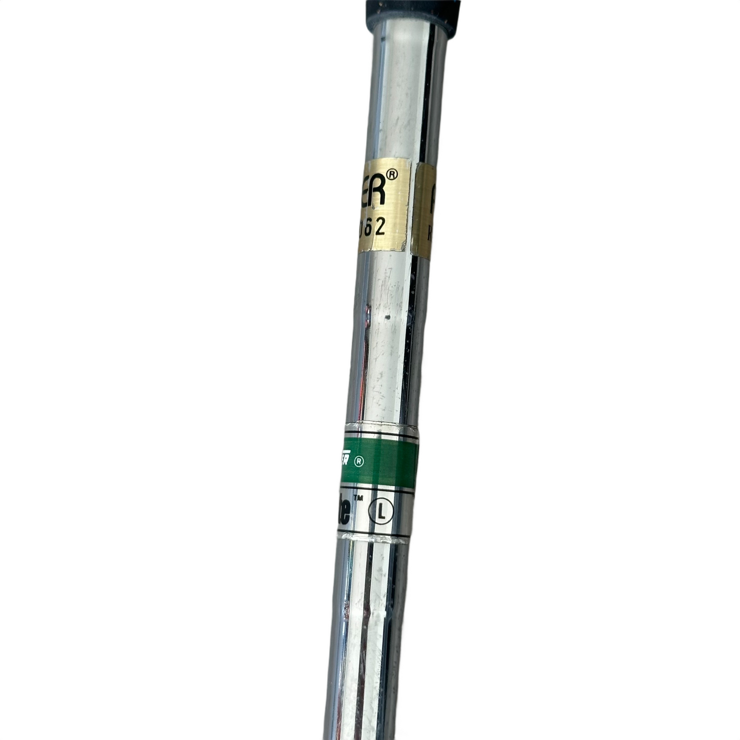 Pinseeker Power Port 3-Wood - toppen med Pinseeker logo i kursiv, sort