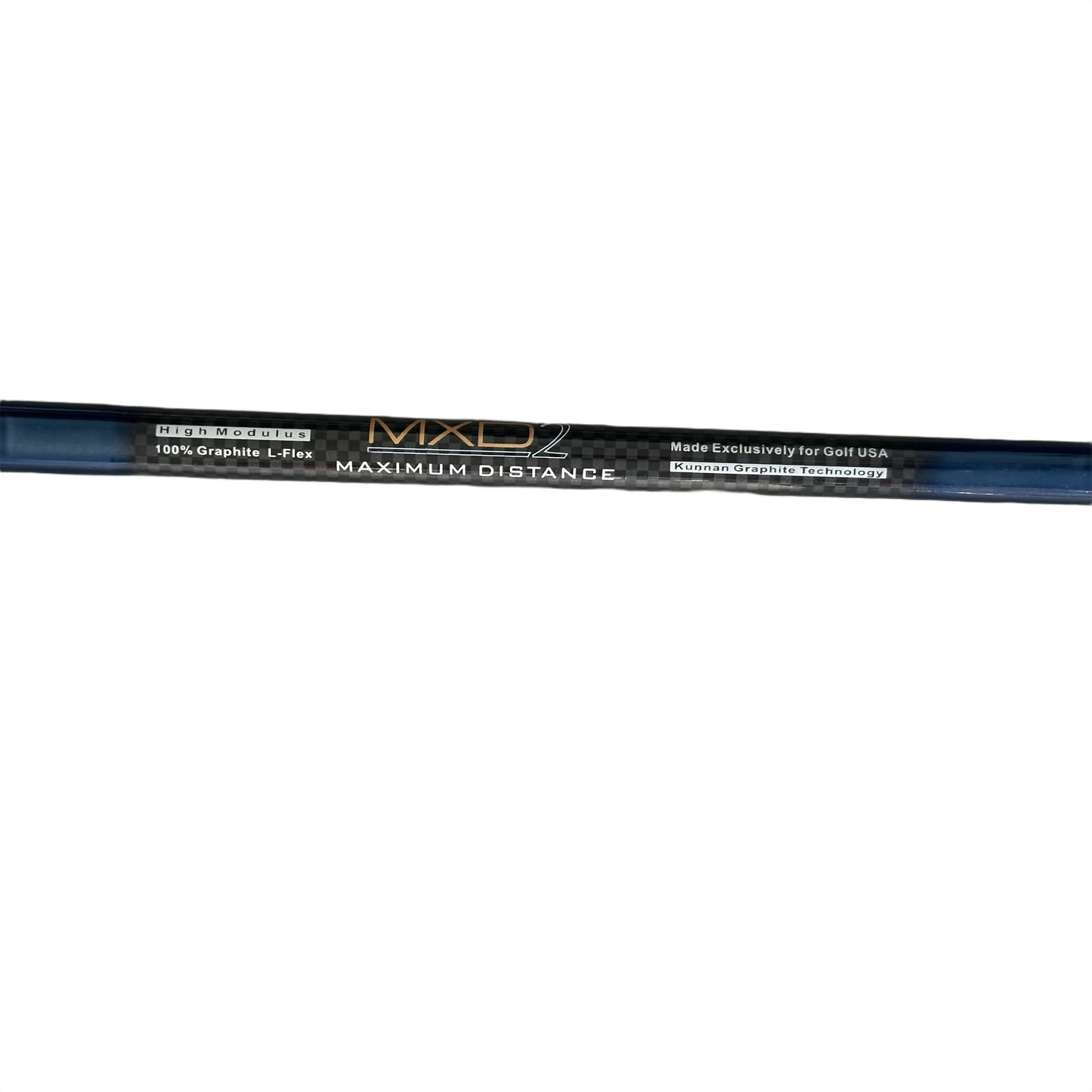 MXD2 Maximum Distance grafitskaft label - High Modulus 100% Graphite L-Flex Kunnan Graphite Technology